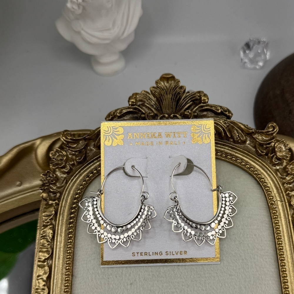 Annika Witt Sterling Silver Filigree Hoop Earrings – Made in Bali